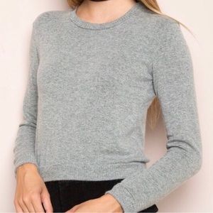 Brandy Melville - Grey Crewneck Sweater (One Size)